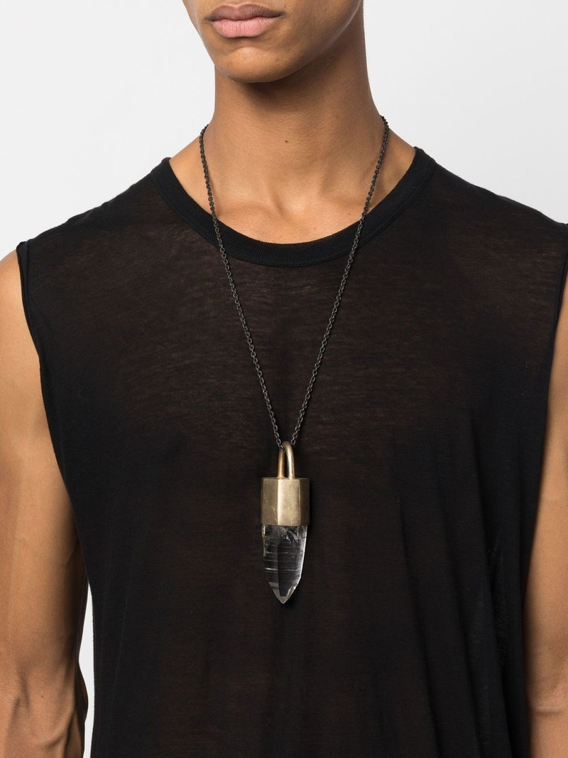 Parts of Four Talisman quartz pendant necklace outlook