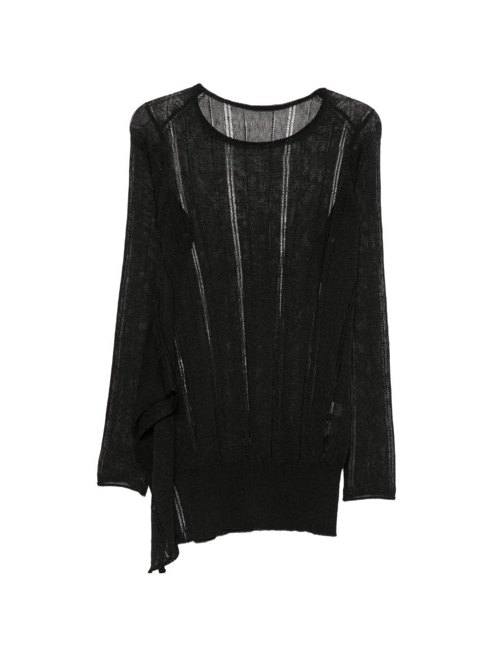 asymmetric-hem sweater - 1