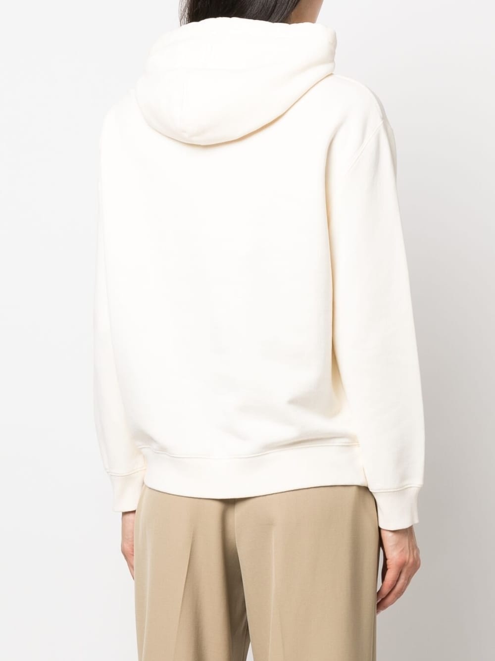 embroidered-logo cotton hoodie - 4