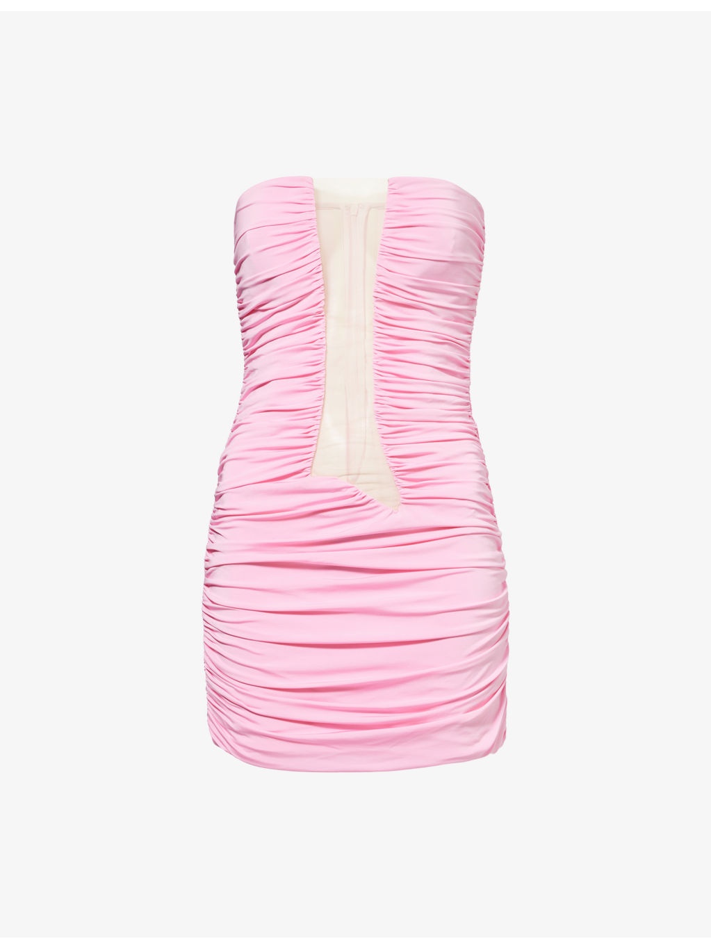 Ruched Strapless Stretch-Woven Mini Dress - 1