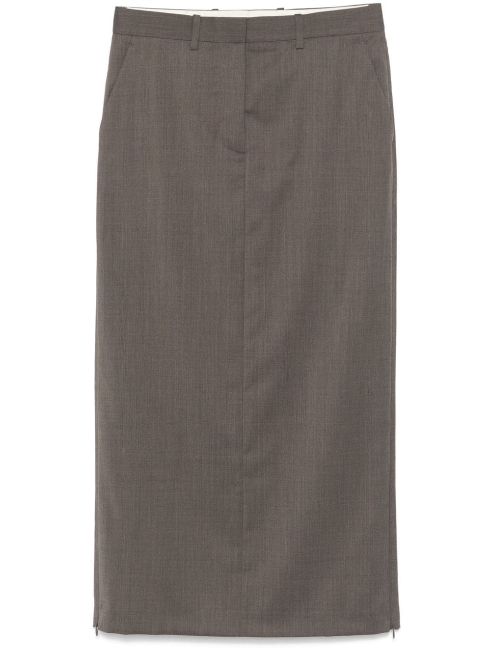 zipped maxi skirt - 1