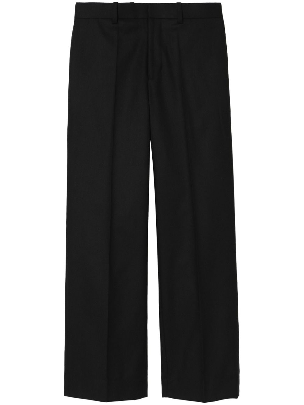 wool straight-leg trousers - 1