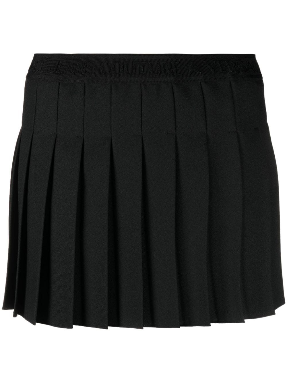 logo-print strap pleated skirt - 1