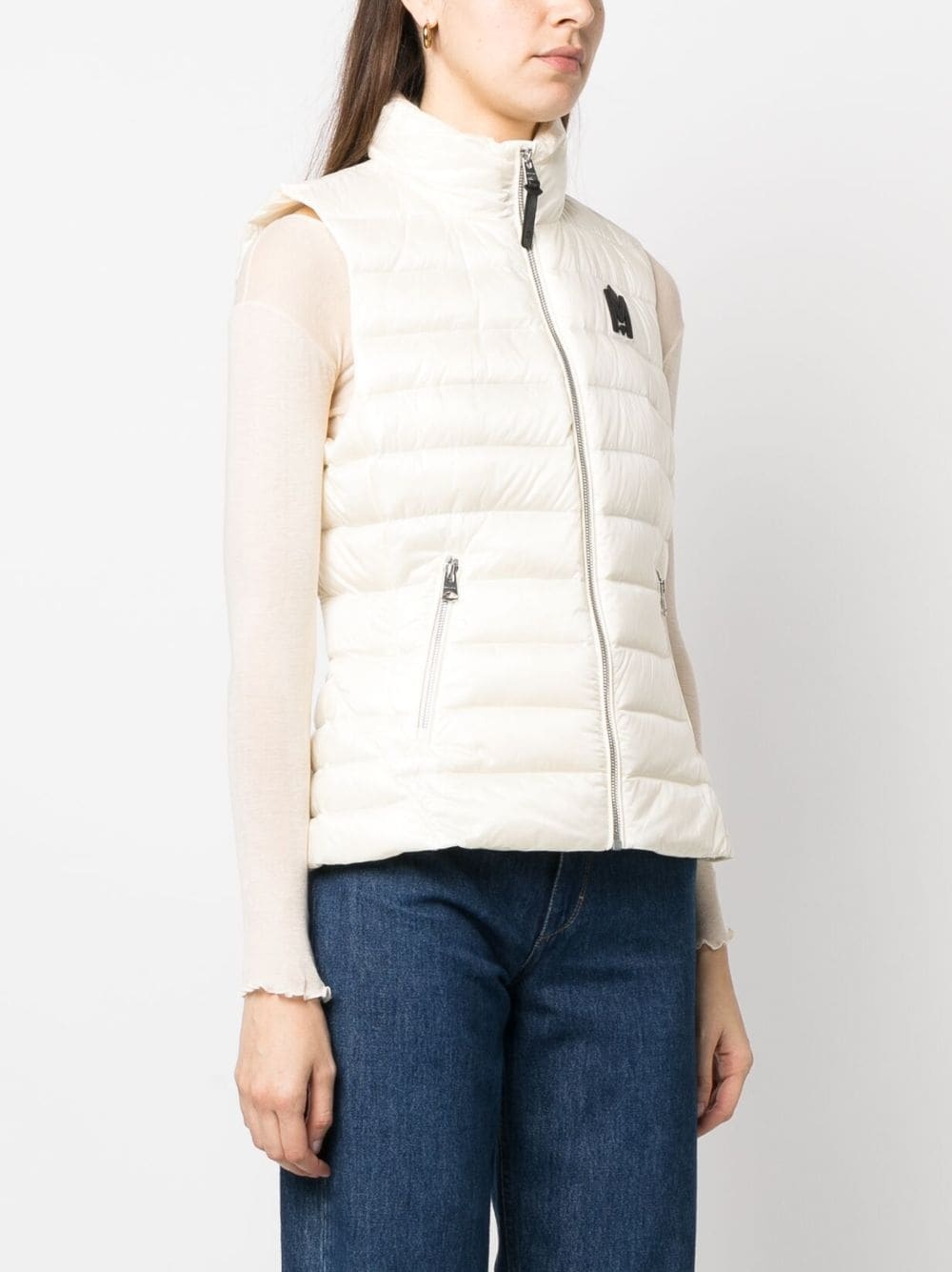 logo-patch puffer gilet - 3