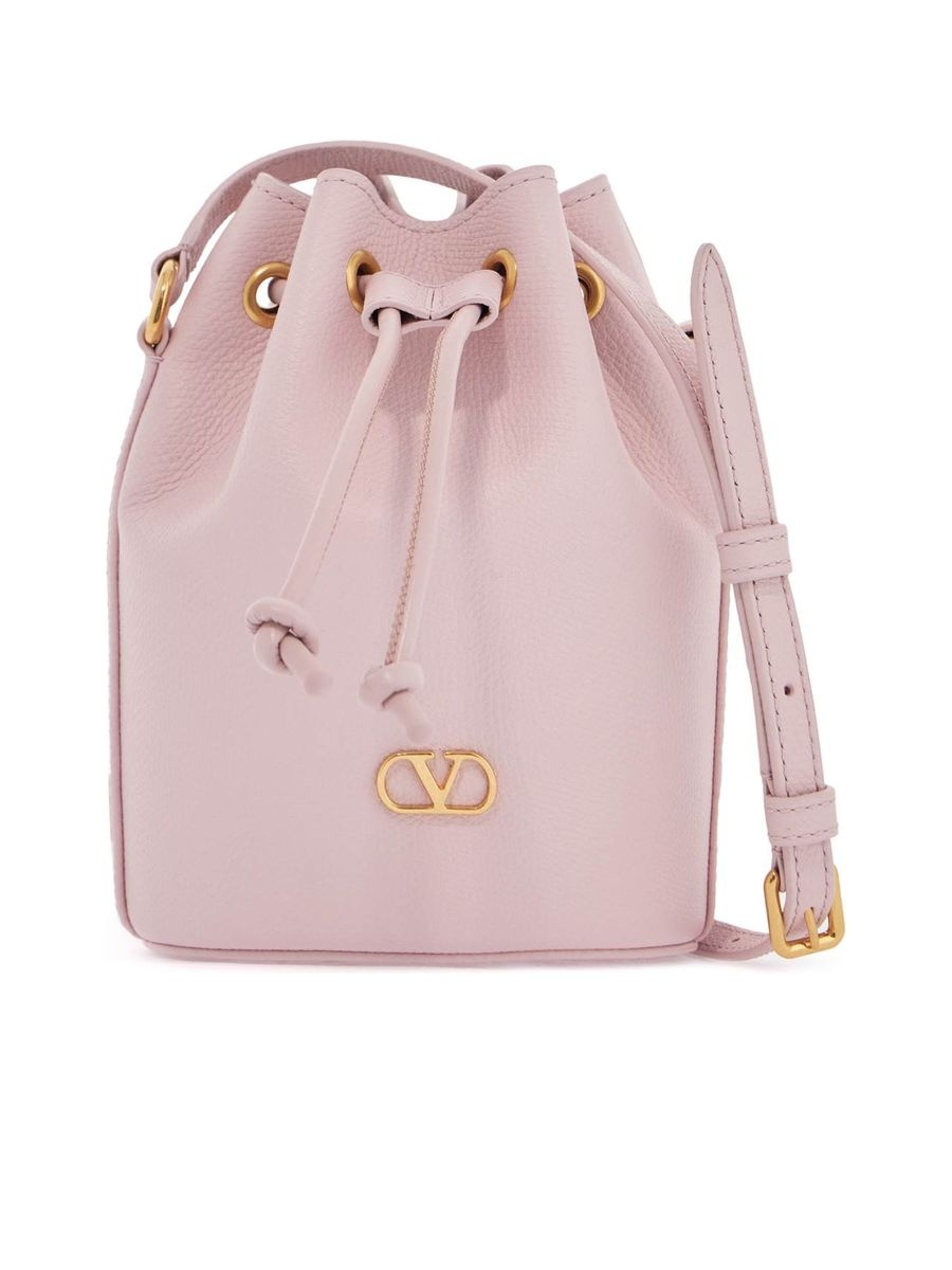 【関税&送料込】Valentino Garavani Light Pink Leather Mini H Valentino Light Pink Leather Rockstud Flap Wallet on Chain