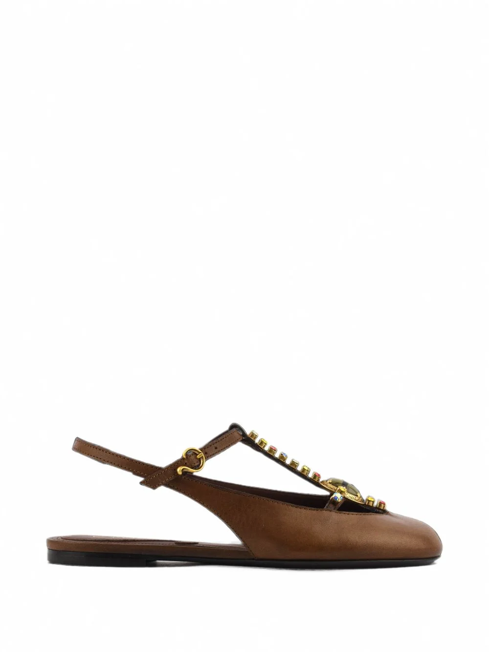 embellished T-bar slingback ballet flats - 1