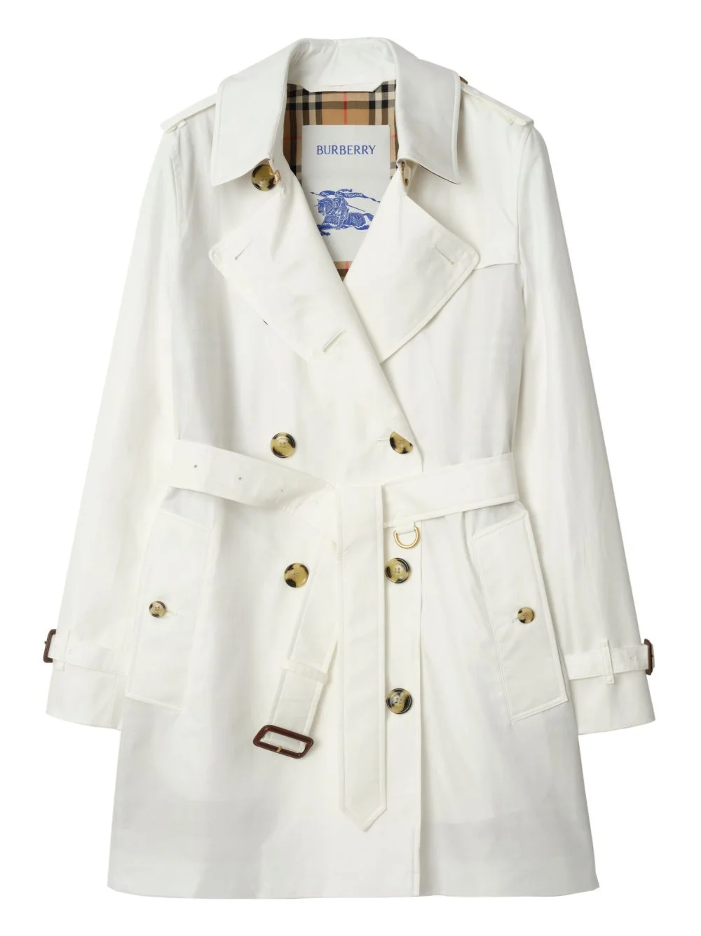 double-breasted trench coat - 1