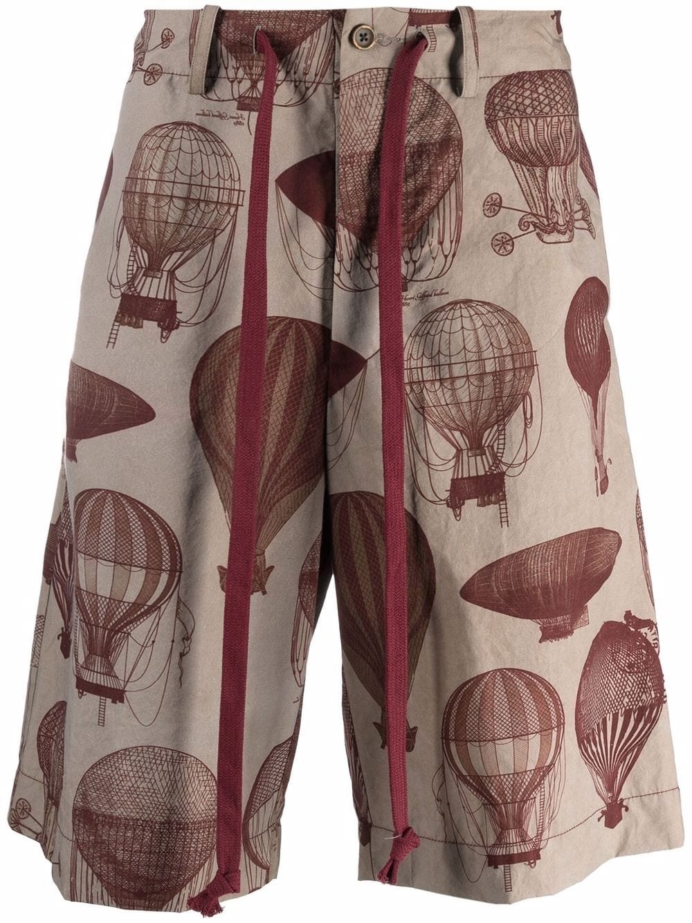 hot air balloon-print bermuda shorts - 1