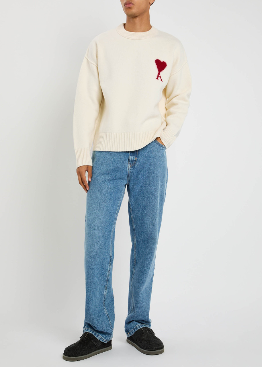 Ami Paris Logo-intarsia Wool Jumper - 4
