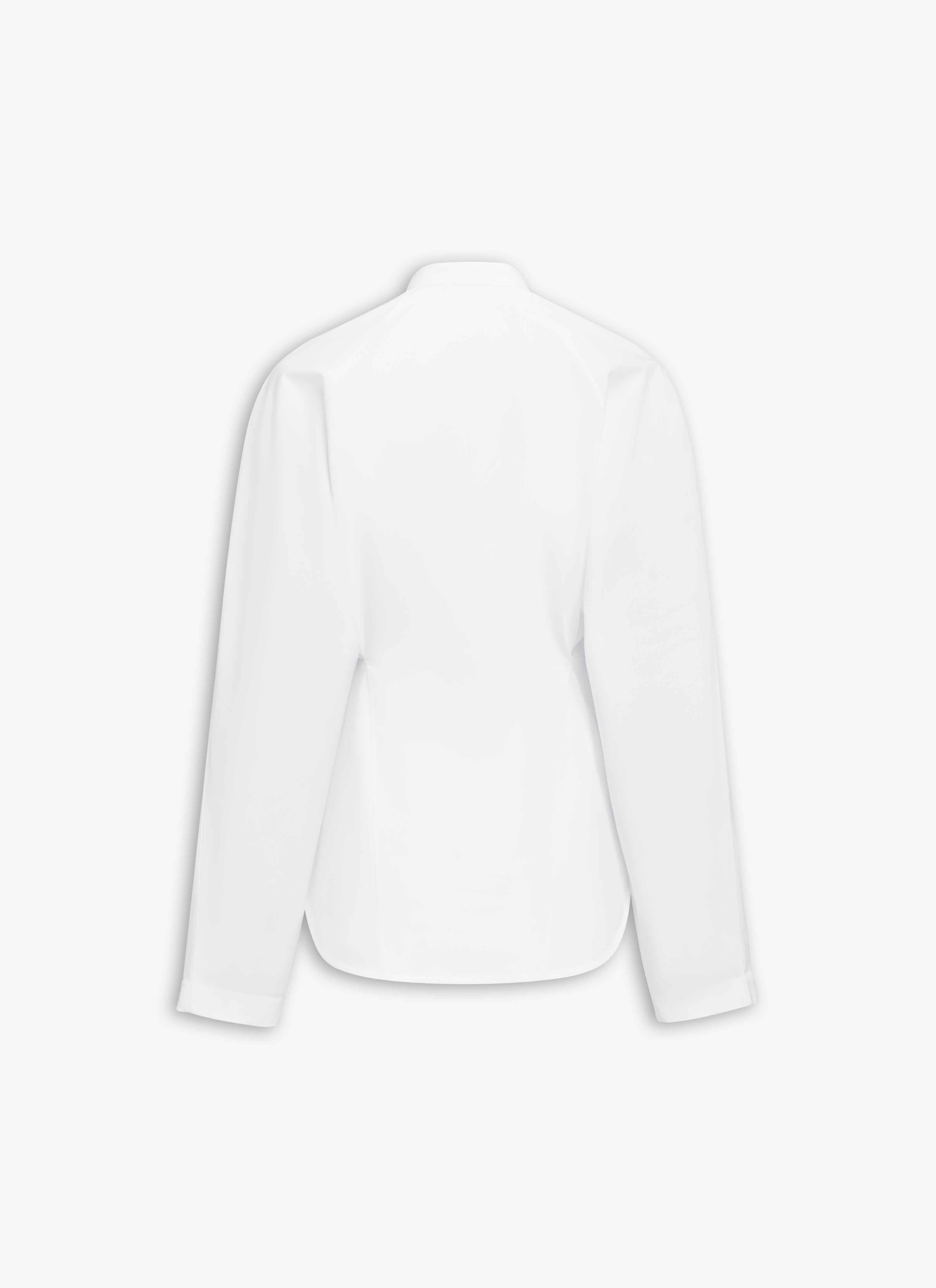 ROUND LINEN BLEND BLOUSE - 2
