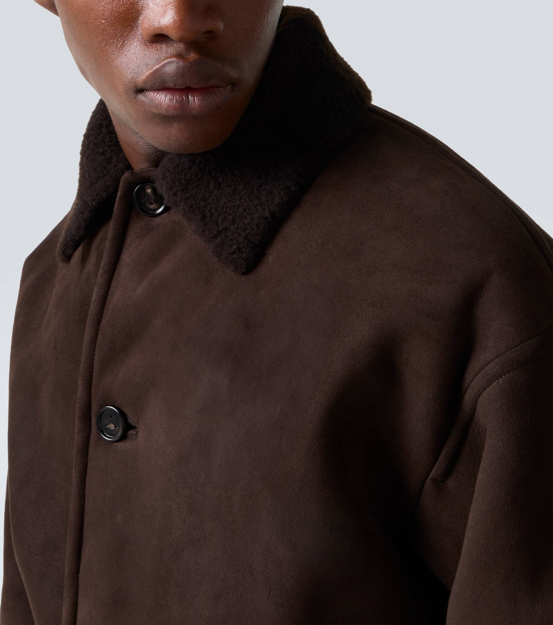 Leather and shearling jacket - 6