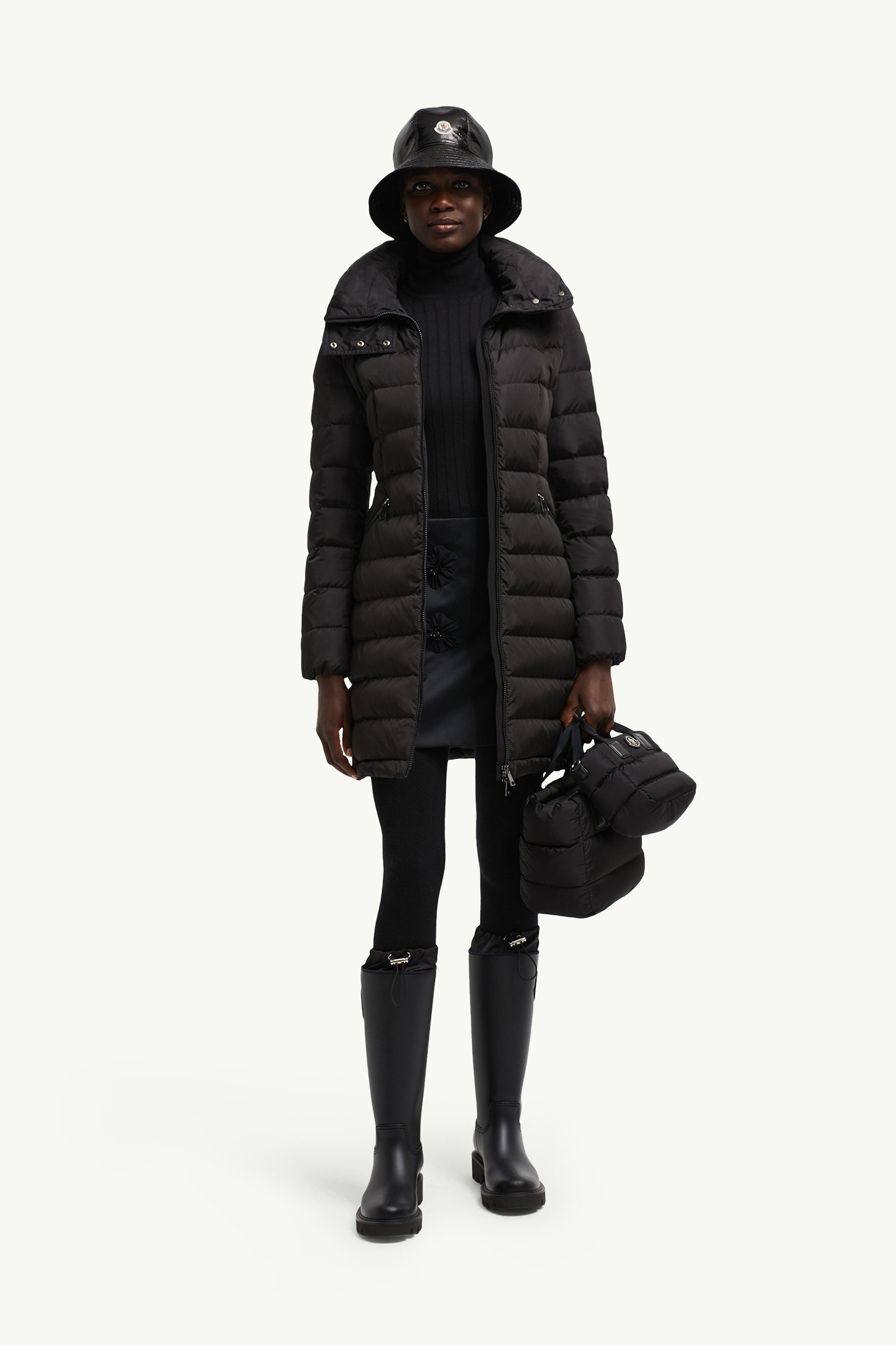 Flammette Hooded Long Down Jacket - 2