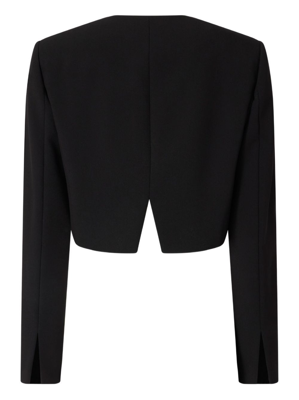 cropped V-neck jacket - 2