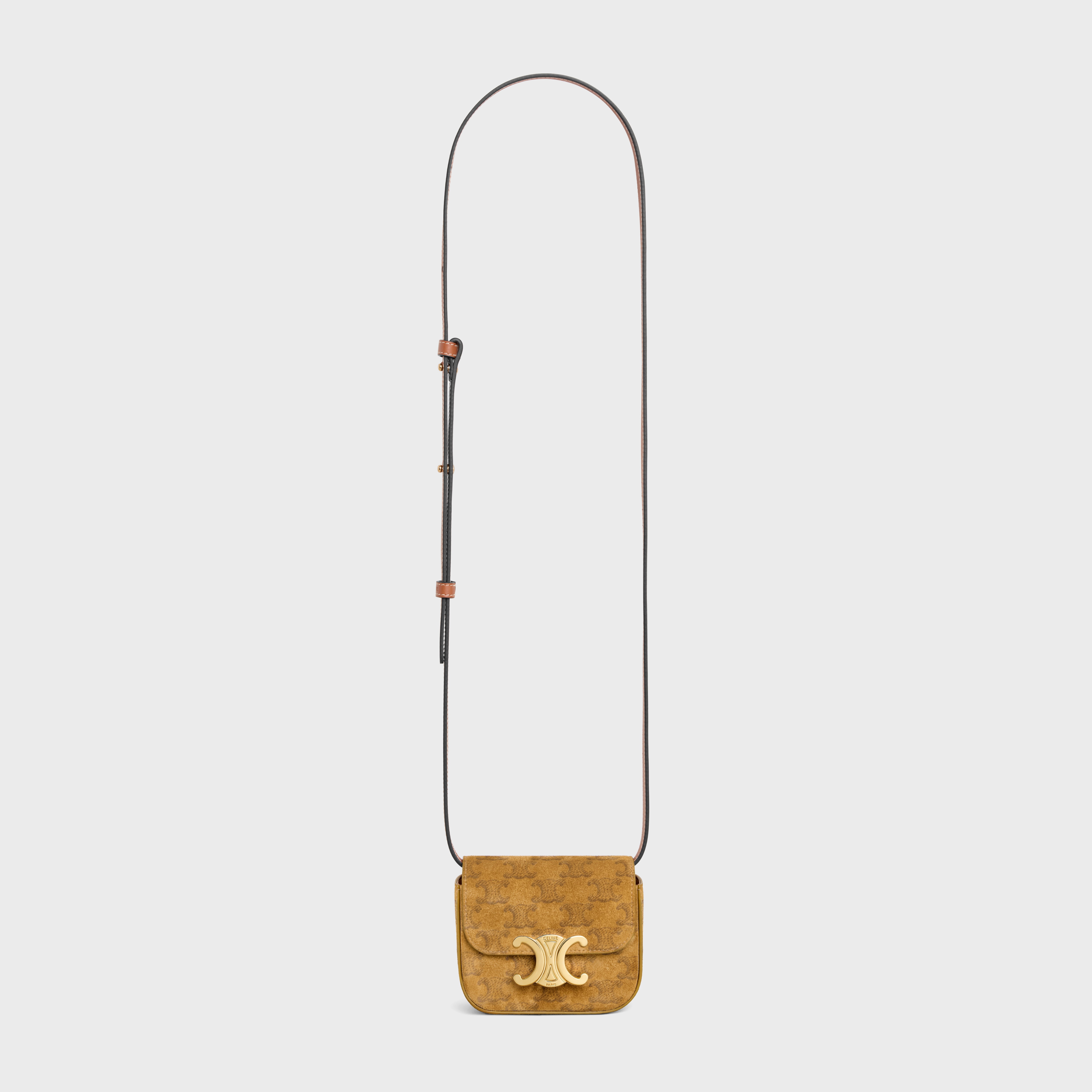 MINI CLAUDE in SUEDE CALFSKIN WITH TRIOMPHE ALL-OVER - 5