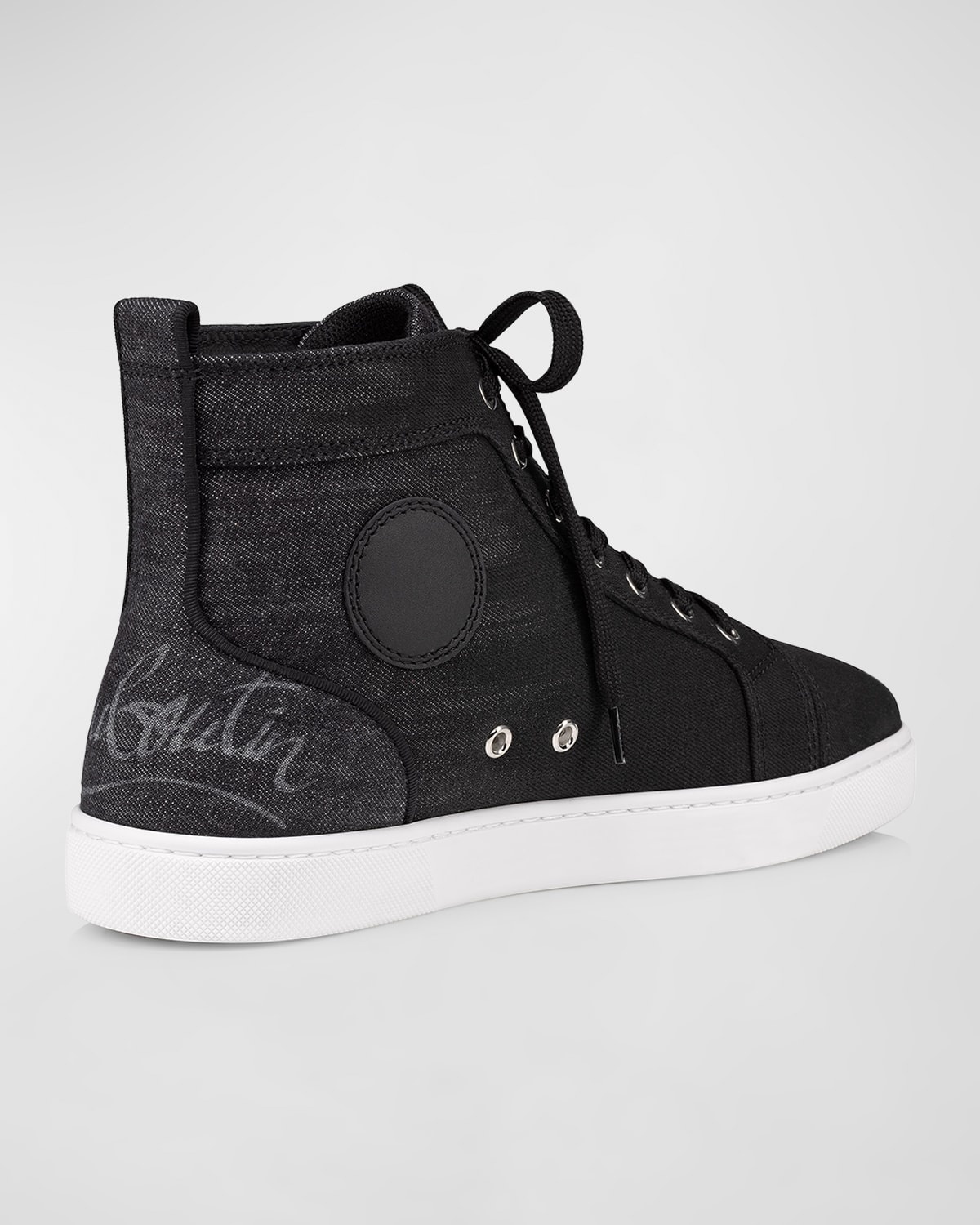 Men's Fun Louis Denim High-Top Sneakers - 4