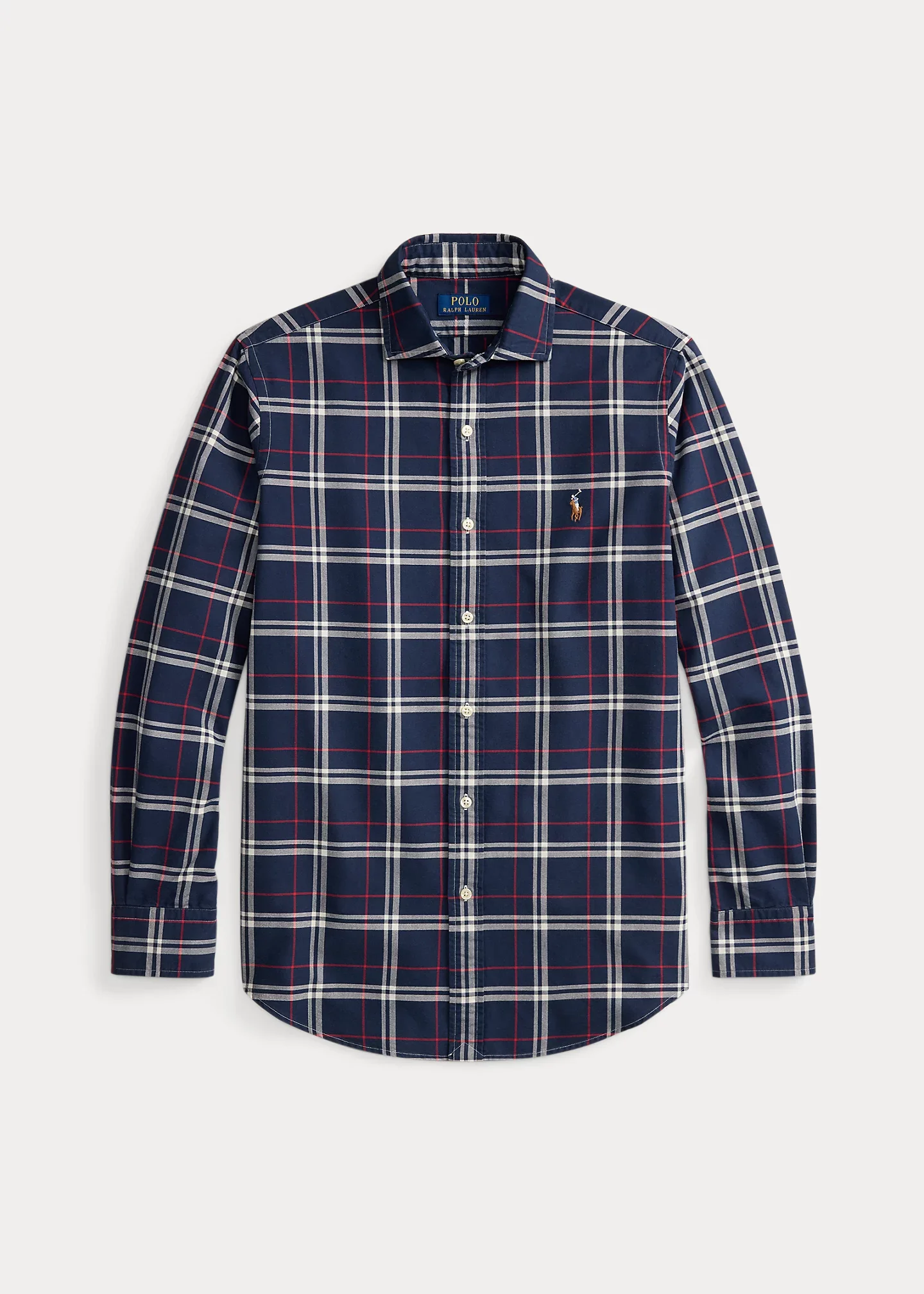 Classic Fit Plaid Oxford Shirt - 1