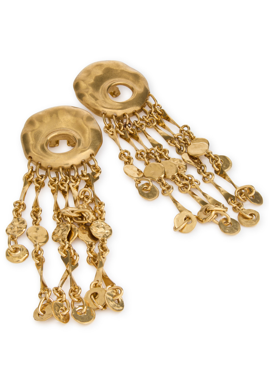 Chloe The Eclectic Hammered Clip-on Drop Earrings - 3