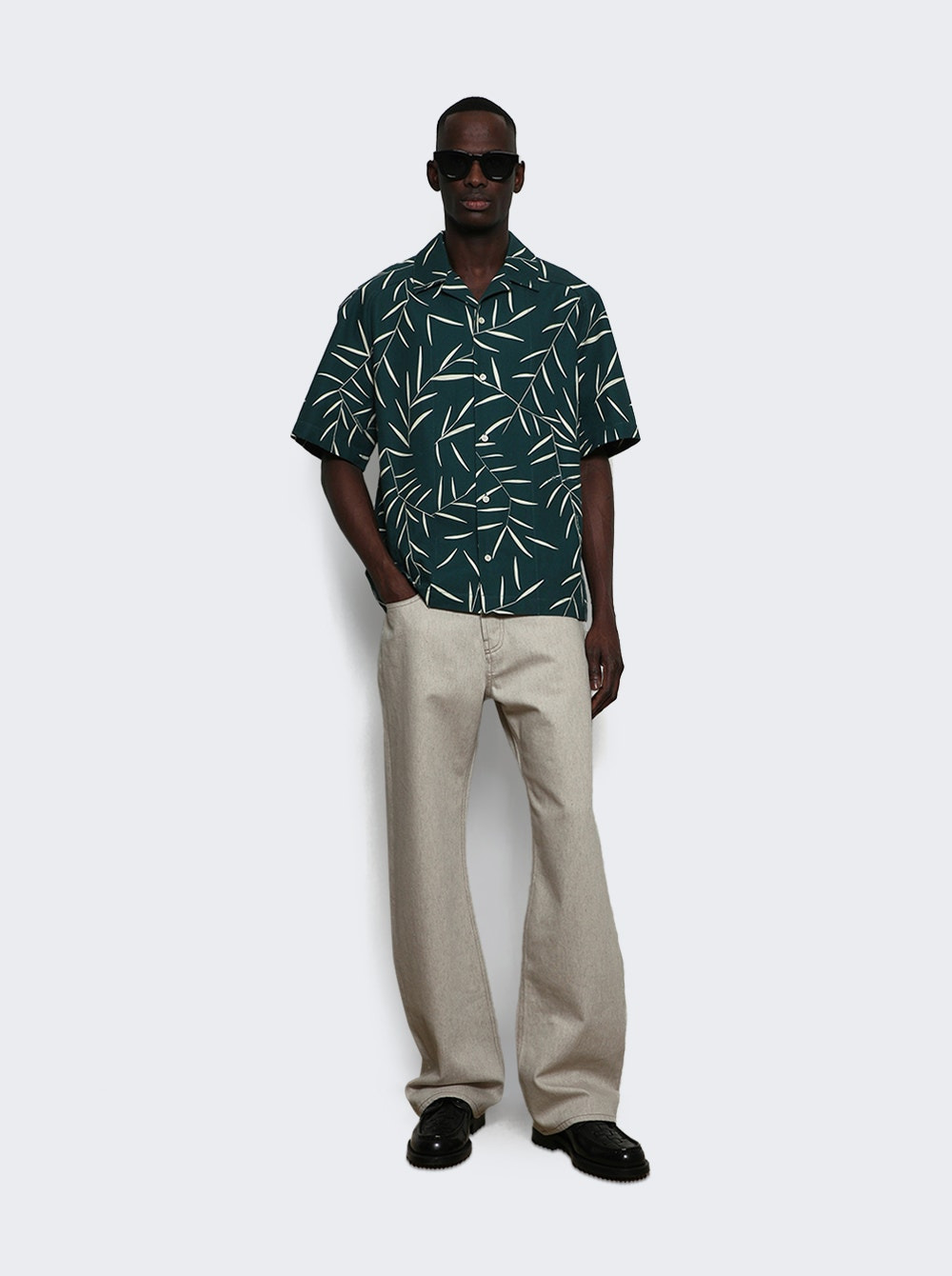 La Chemise Fonccio Print Foliage Dark Green - 5