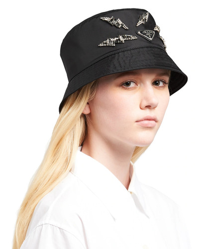 Prada Embellished nylon hat outlook