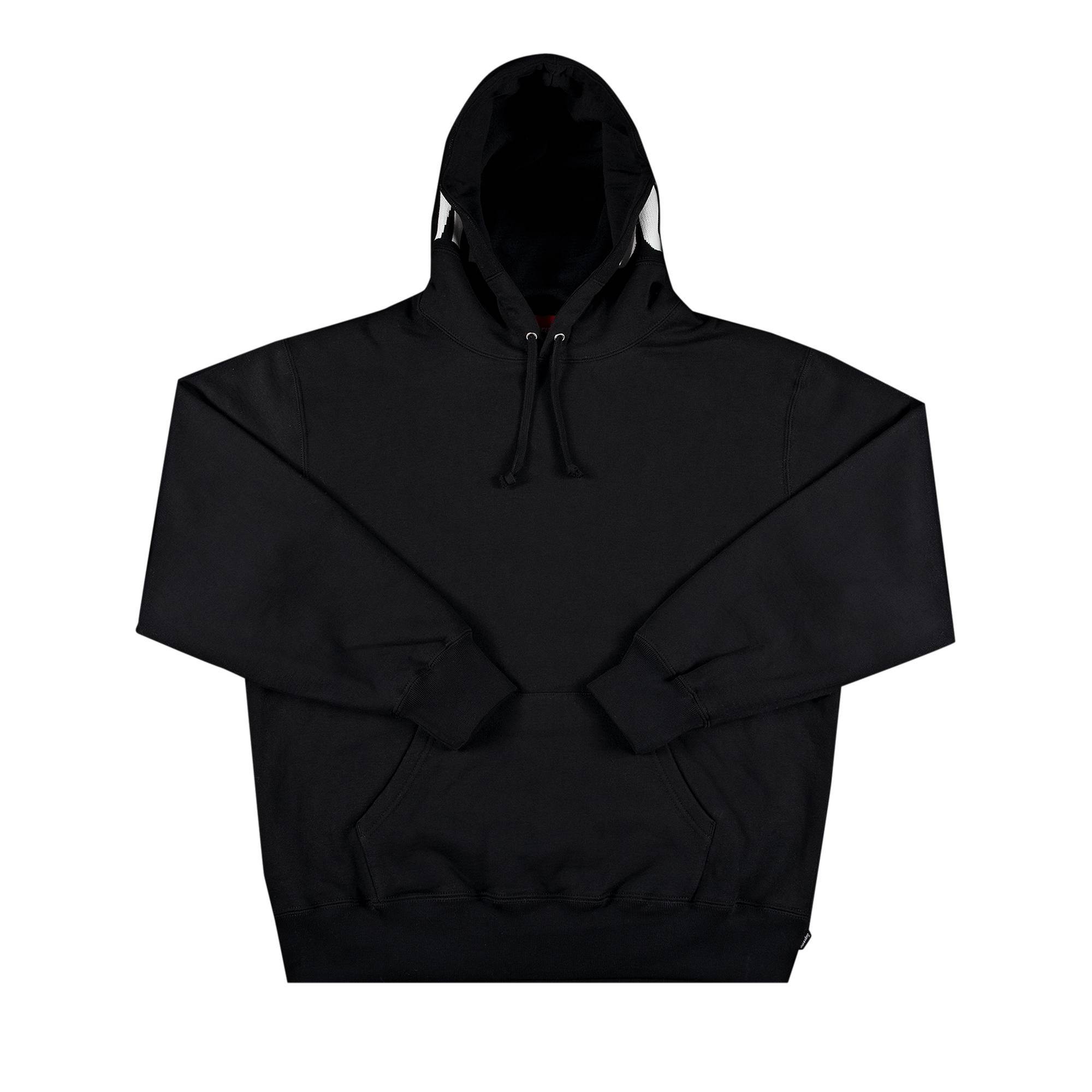 Supreme Rib Hooded Sweatshirt 'Black' - 1