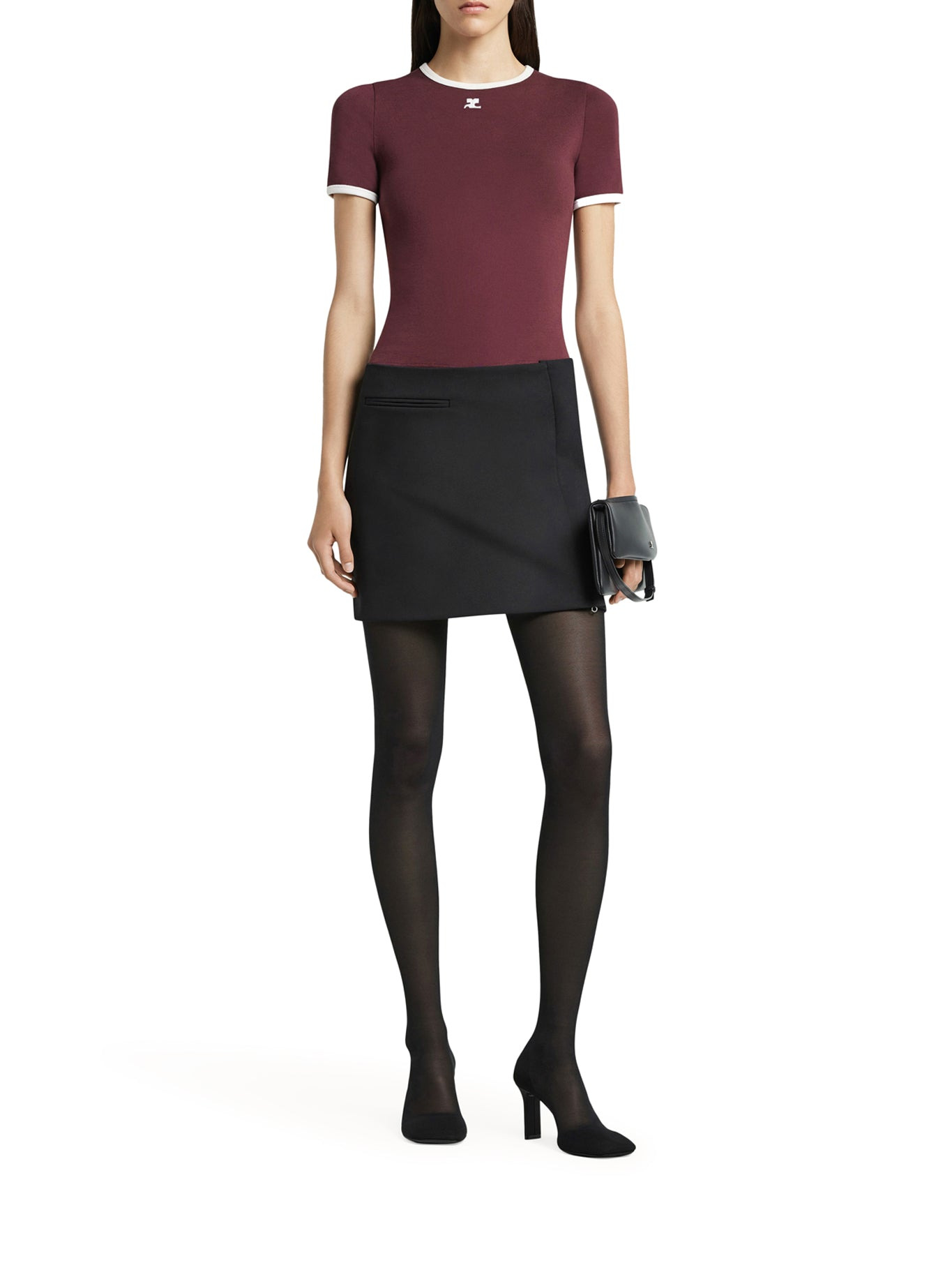 T-SHIRT WITH CONTRASTING COTTON PROFILES - 2