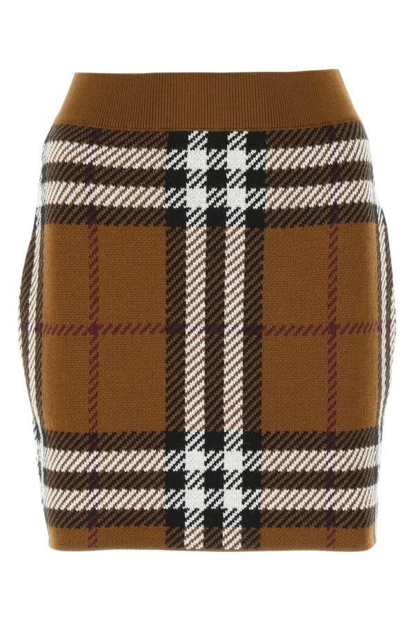 スカート BURBERRY Embroidered Wool Skirt Burberry BURBERRY Embroidered Stretch Wool Blend Mini Skirt