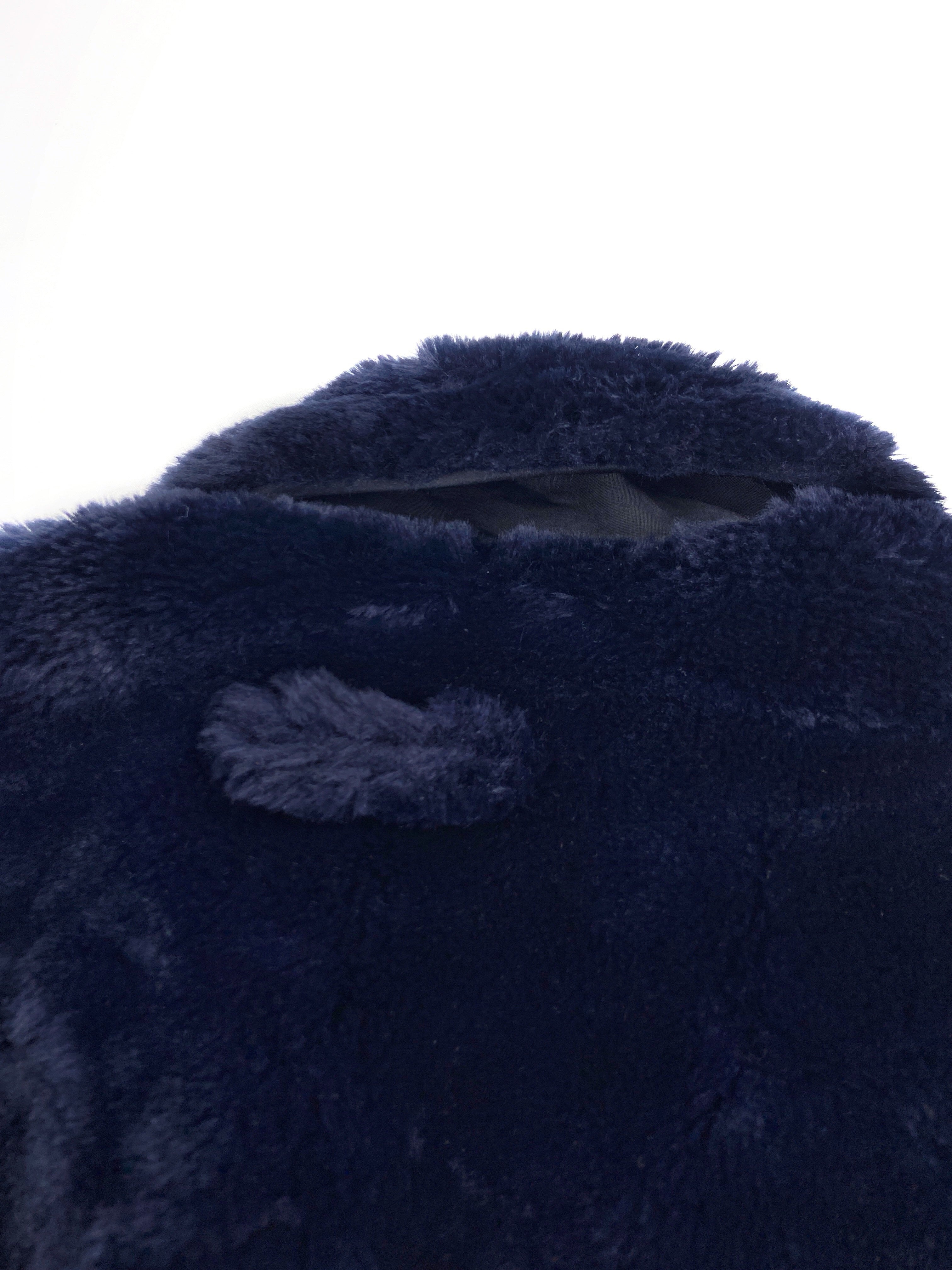 Jean Paul Gaultier 80s Lightening Blue Faux Fur Coat - 12
