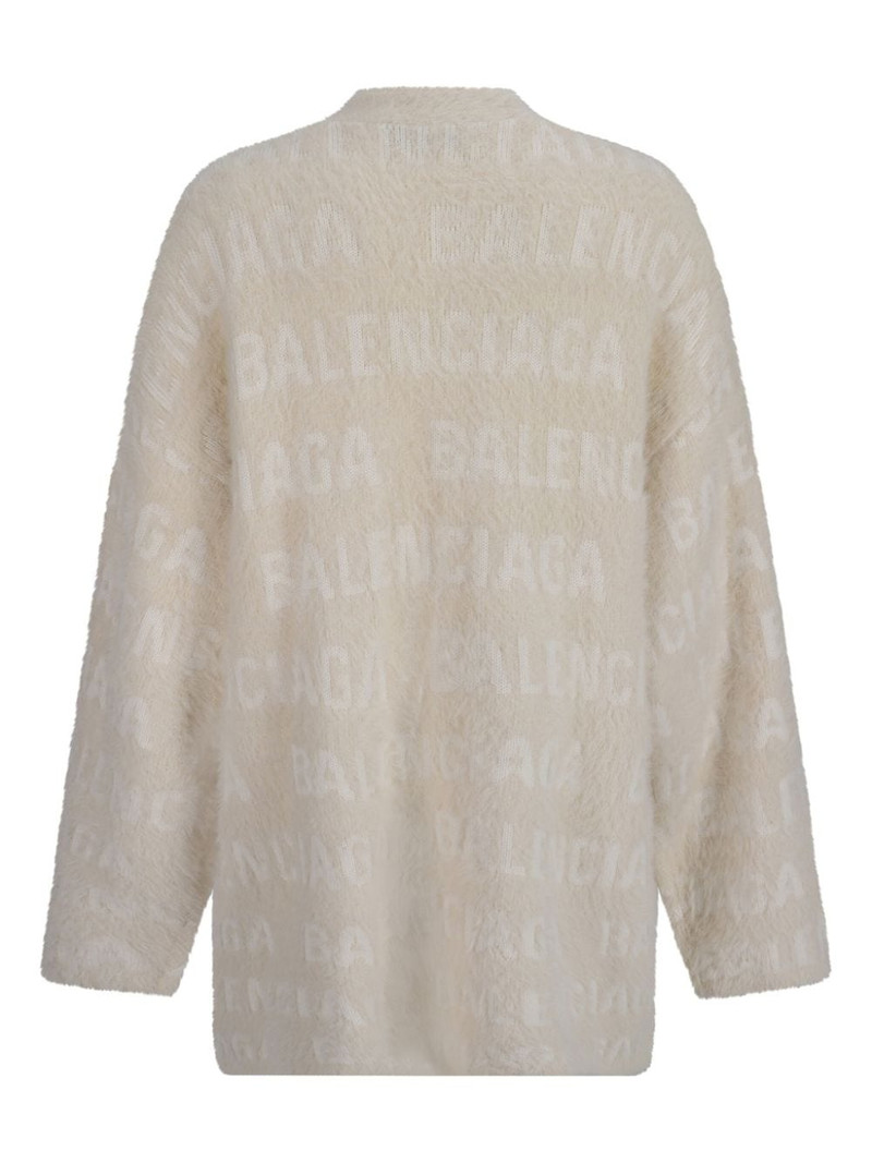 BALENCIAGA all-over logo cardigan outlook