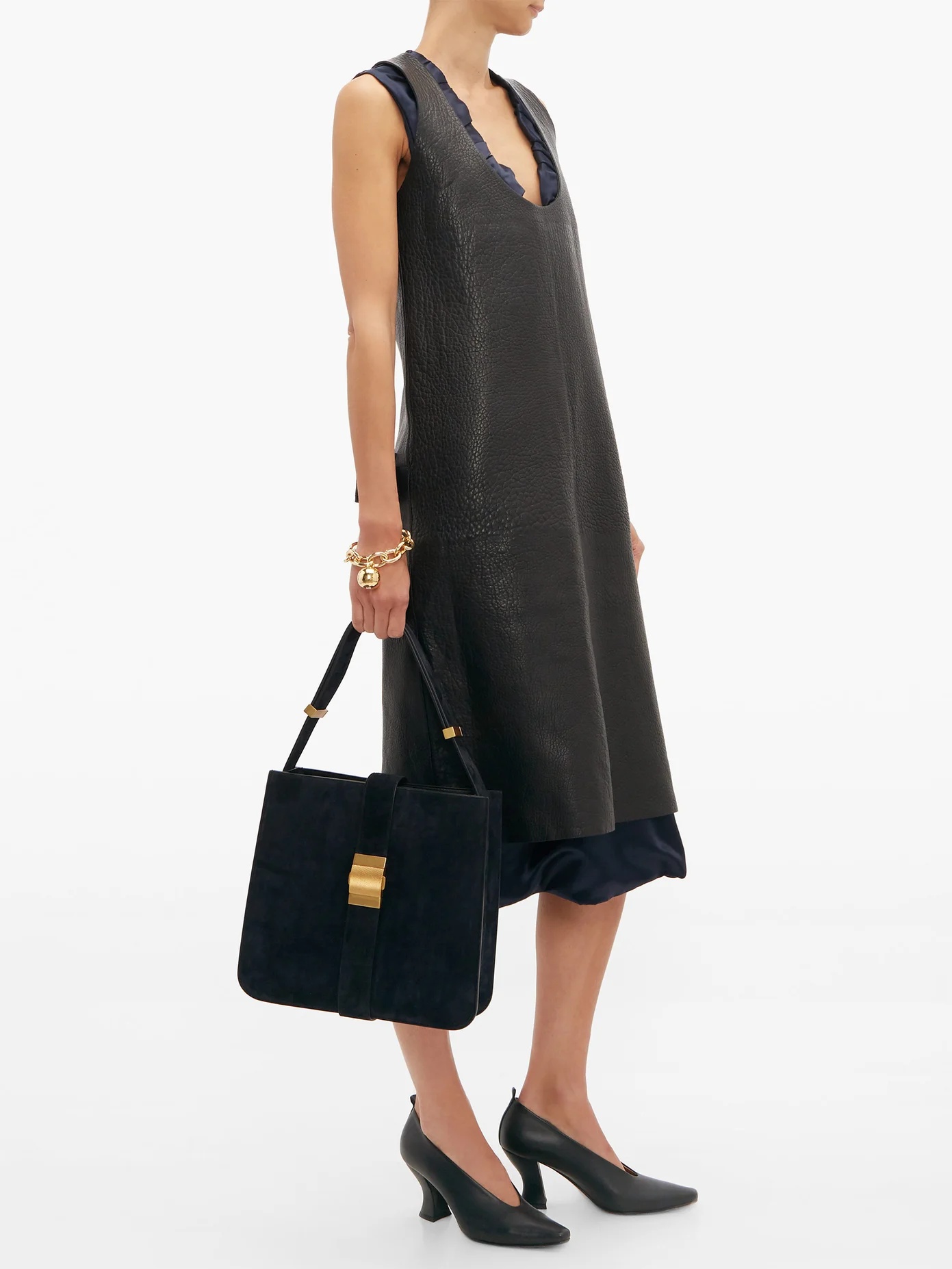 The Marie suede shoulder bag - 3