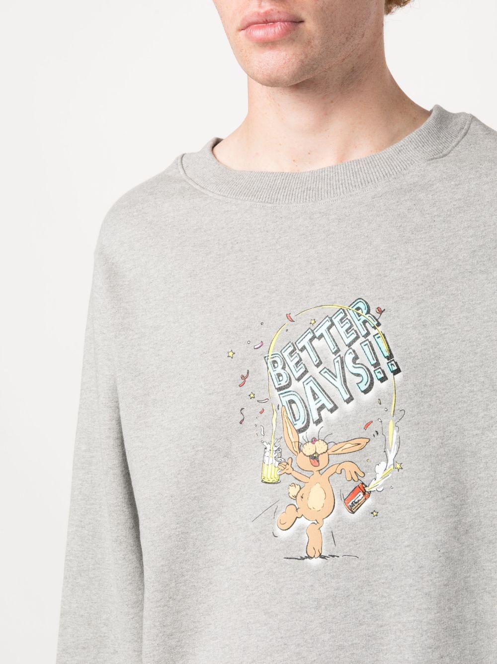 Better Days graphic-print cotton sweatshirt - 6