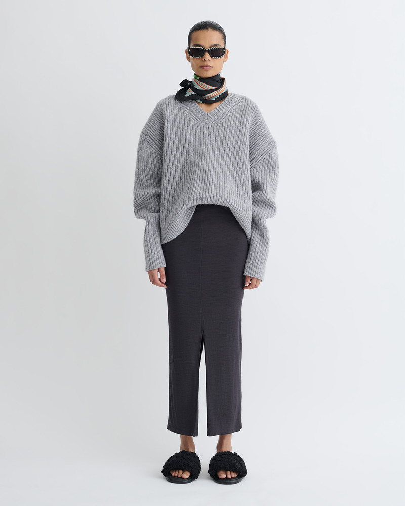 Wool Jersey Midi Skirt 3