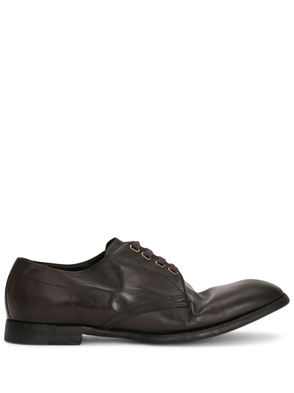 dented style derby shoes - 1