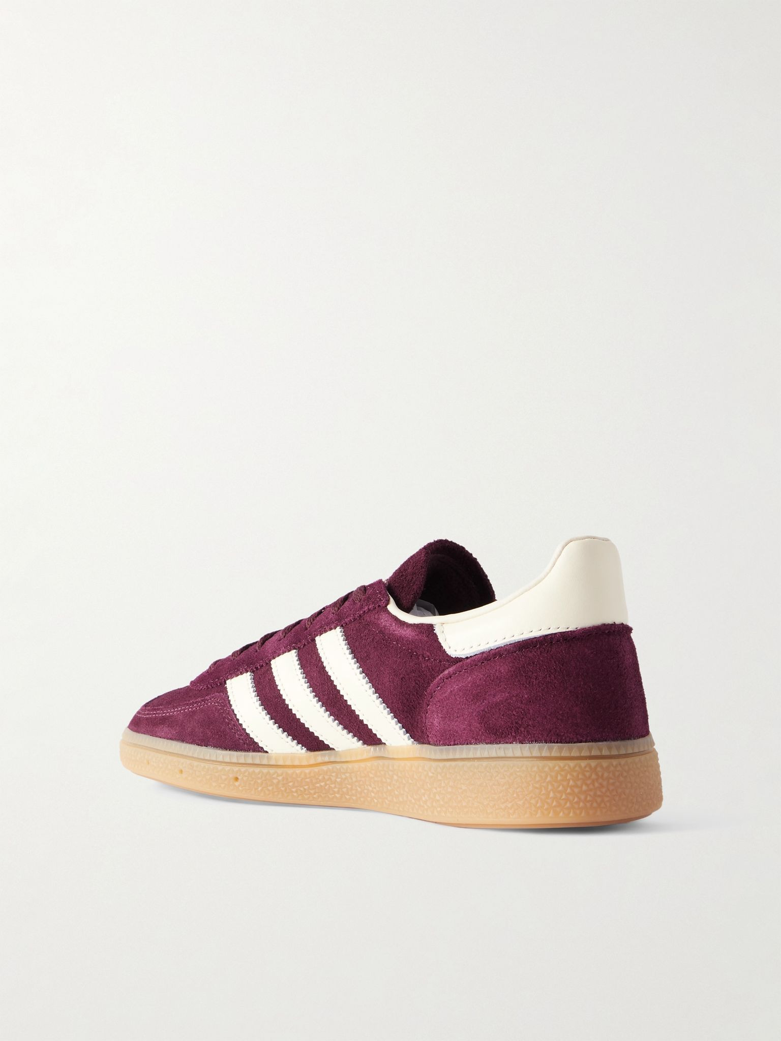 Handball Spezial Leather-Trimmed Suede Sneakers Burgundy - 4