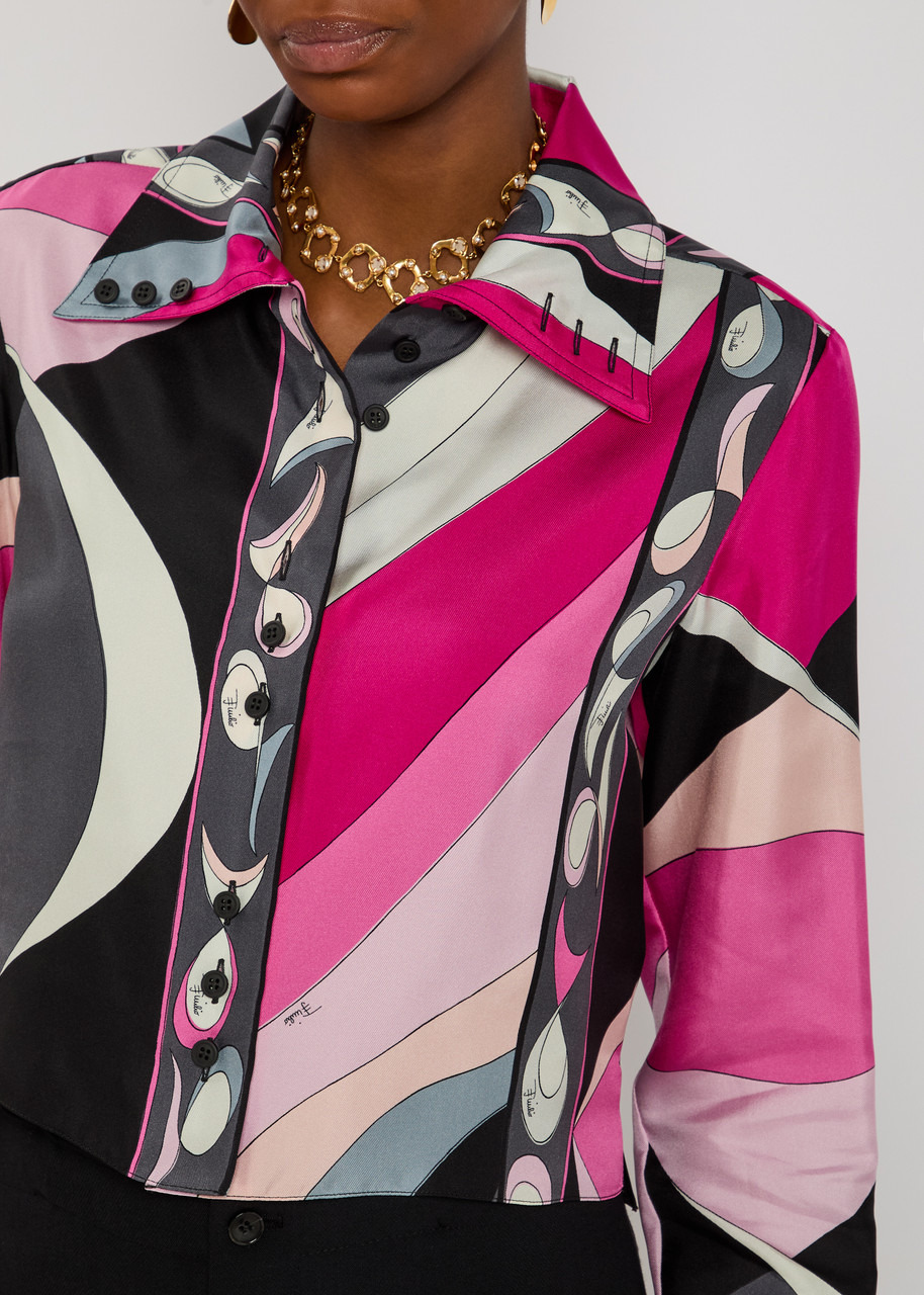 Pucci Pesci Printed Silk-twill Shirt - 5