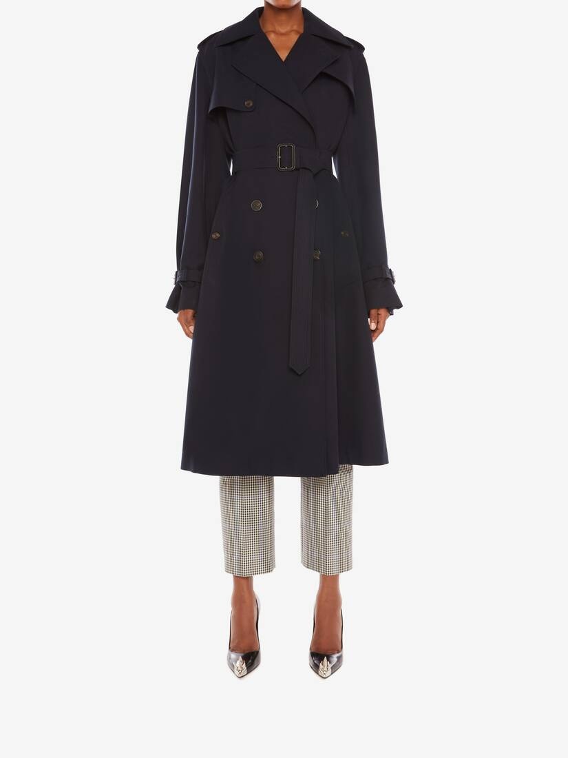 Hybrid Trench Coat in Black - 2
