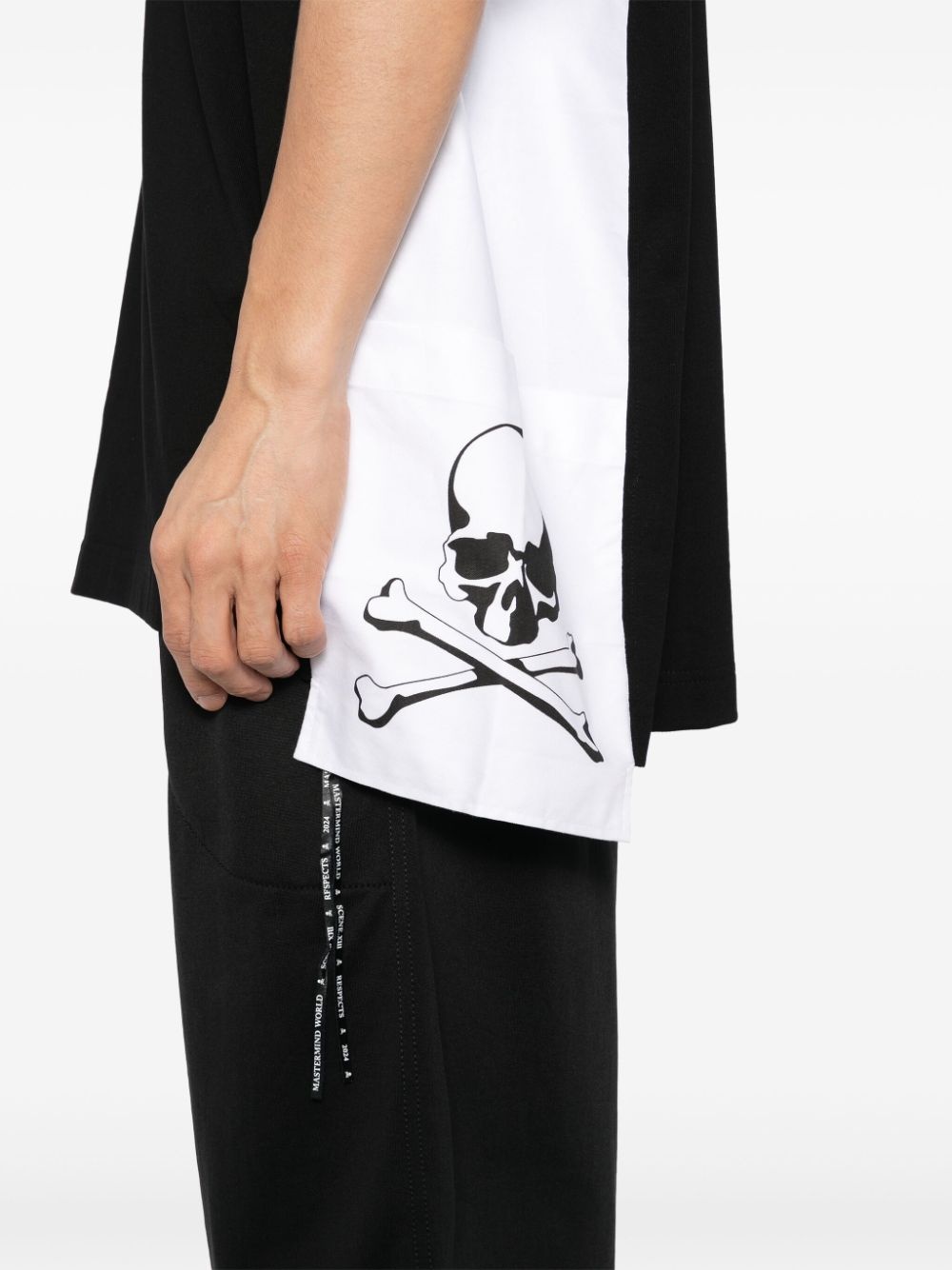 patchwork design T-shirt - 4