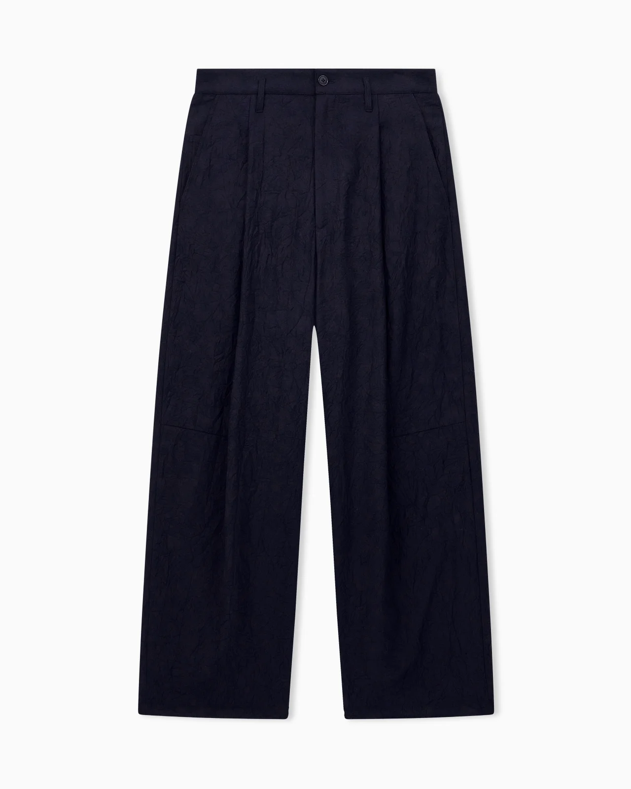 OVERSIZED TROUSERS IN CRINKLE VIRGIN WOOL FLANNEL - 1