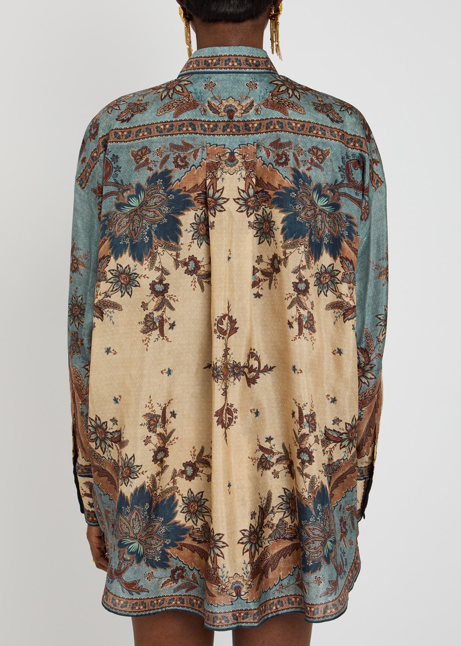 Zimmermann Ascension Manstyle Printed Silk Shirt - 3