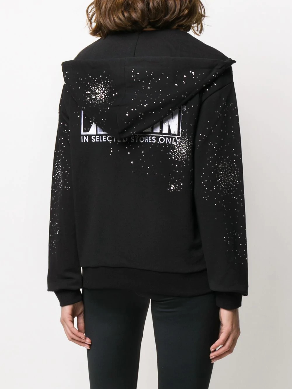 rhinestone detail hoodie - 4