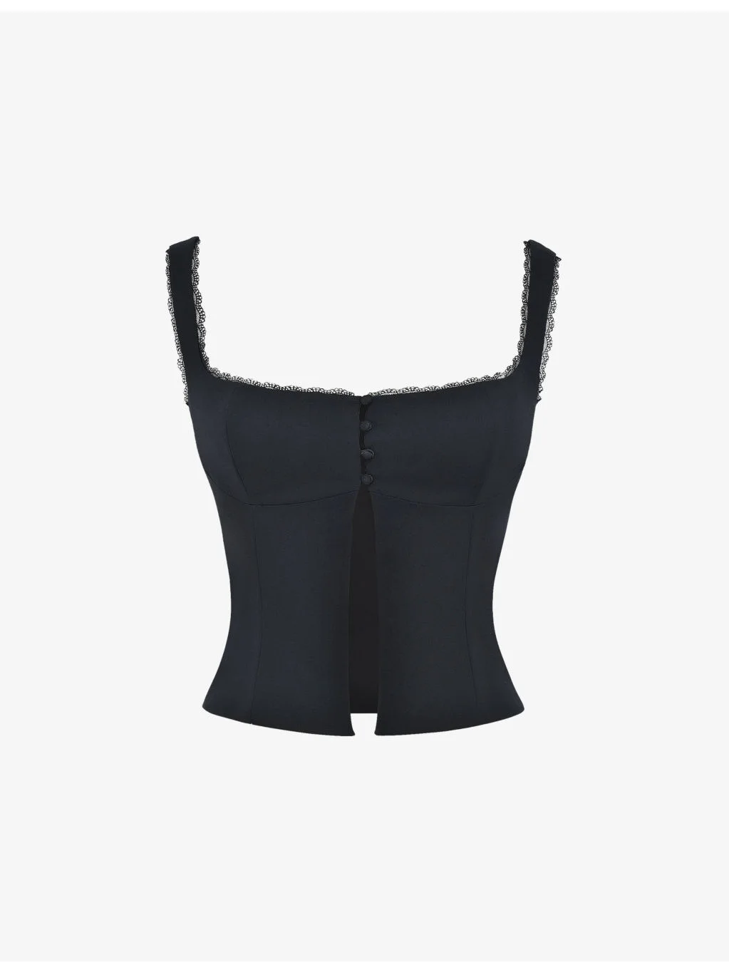 Noura square-neck stretch-cotton top - 1