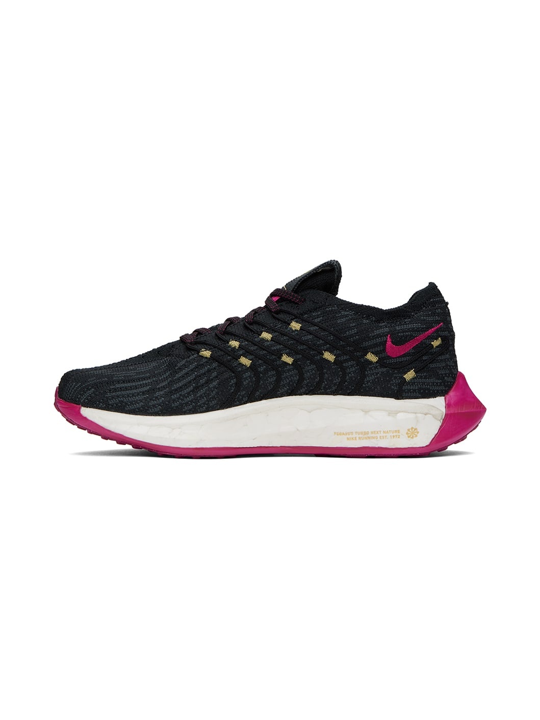 Black & Pink Pegasus Turbo Sneakers - 3