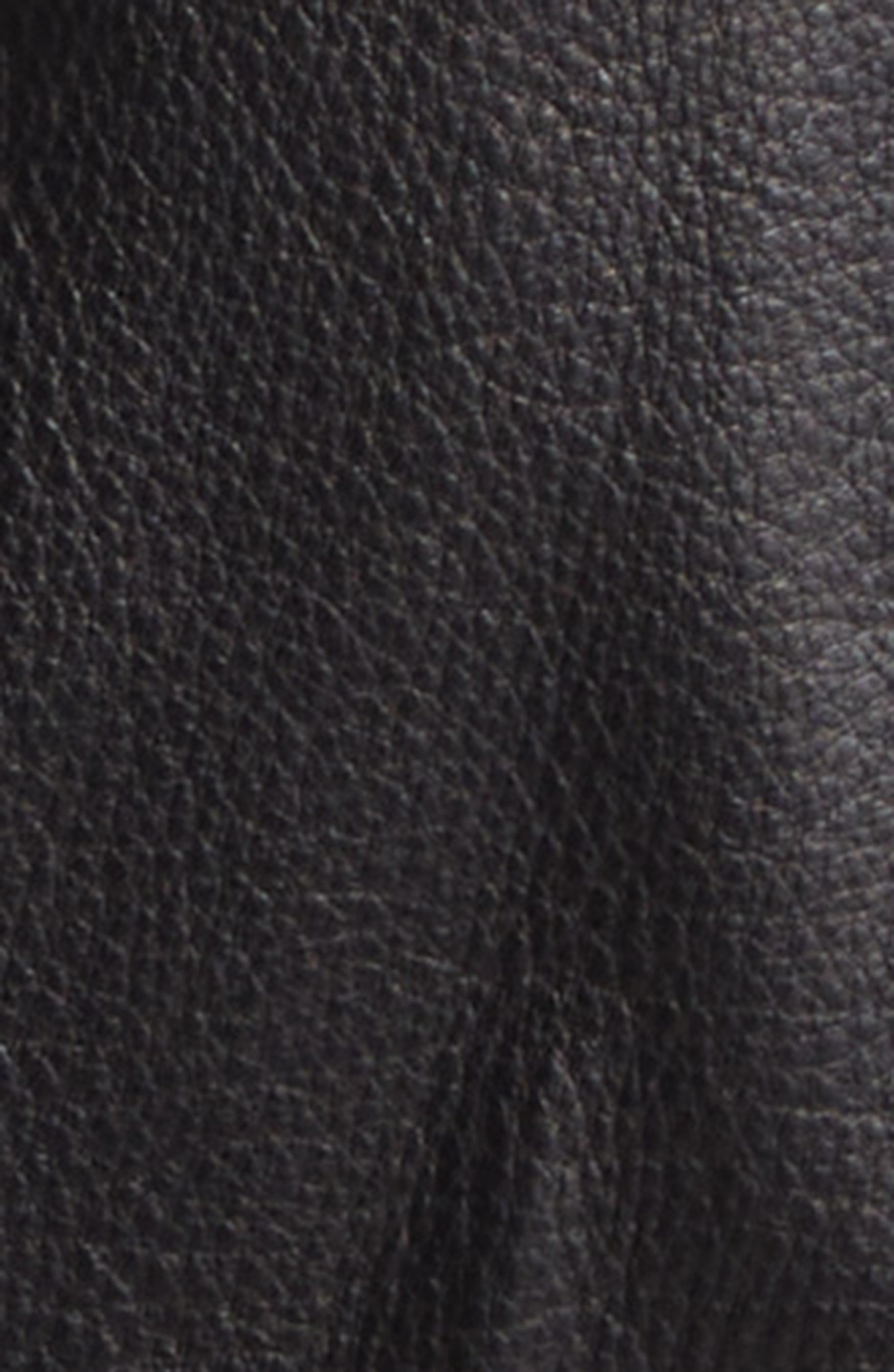 Undercover Hooded Leather Blouson Jacket in Black at Nordstrom - 5