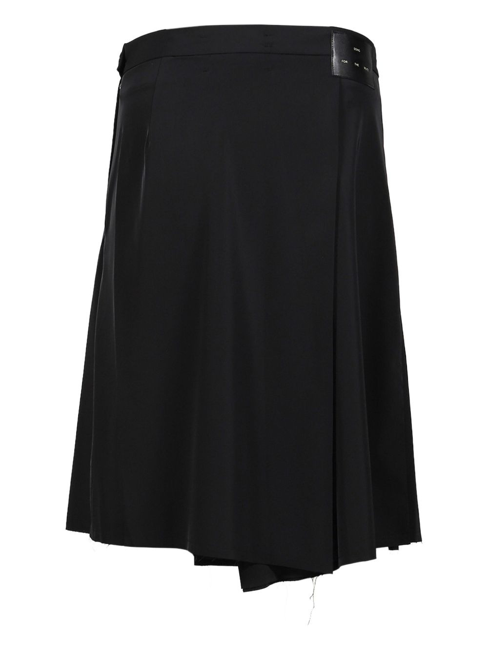 pleated frayed-edge skirt - 2