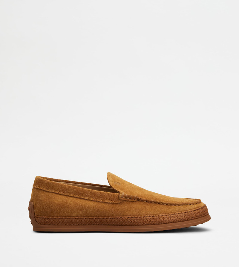 SLIP-ONS IN SUEDE - BROWN - 1