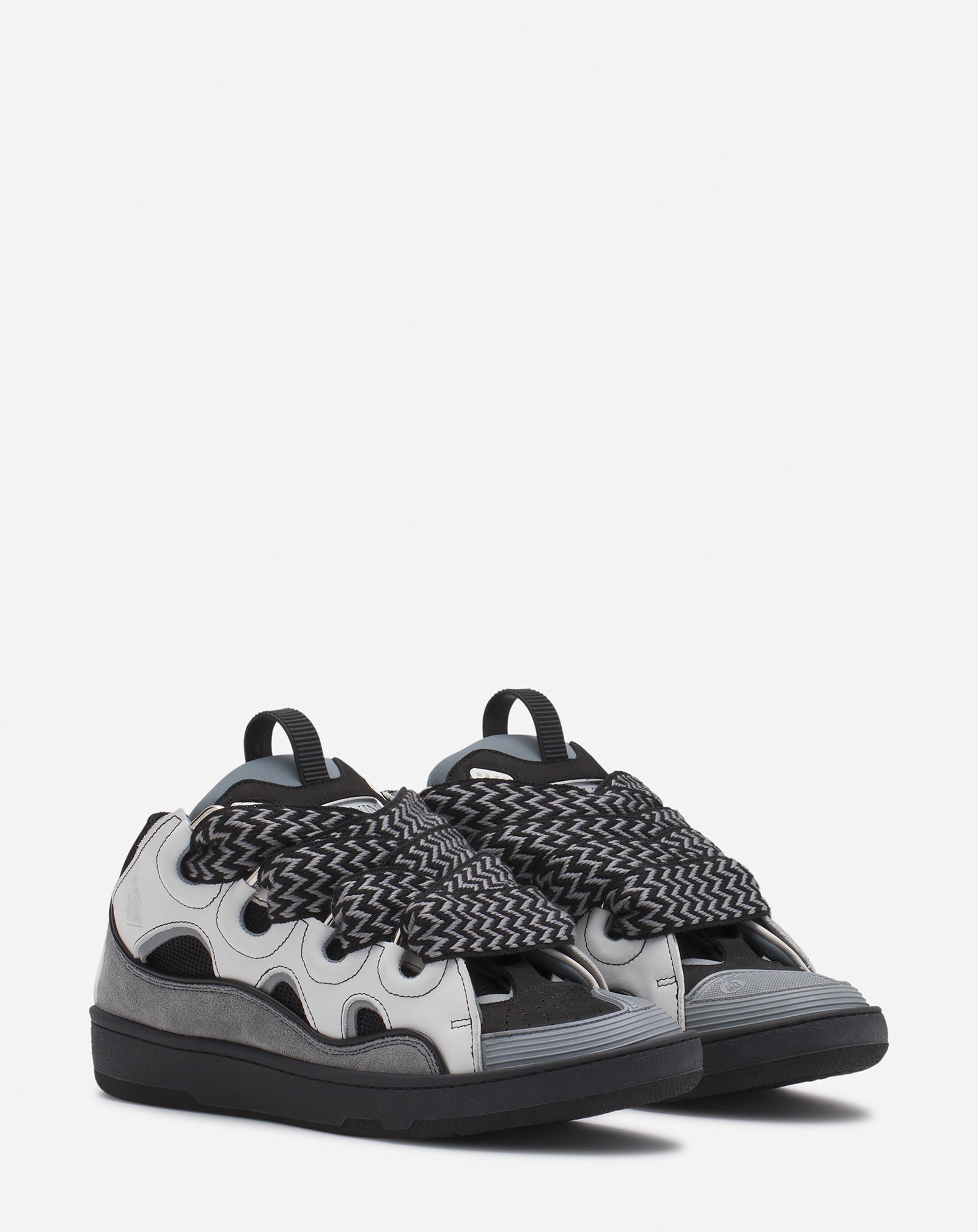 LEATHER CURB SNEAKERS - 2