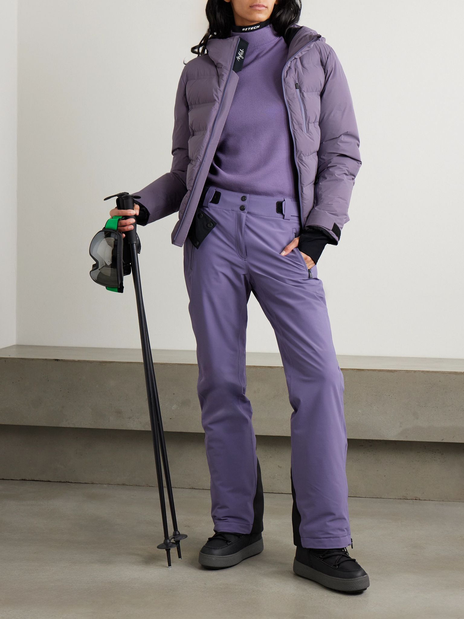 Nuke hooded down ski jacket Purple - 2