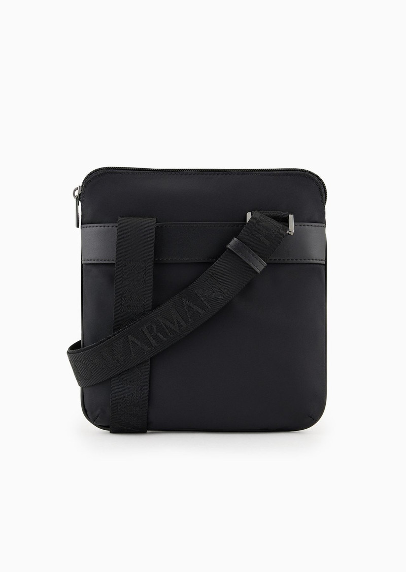 Flat Armani Sustainability Values crossbody bag in recycled nylon 3