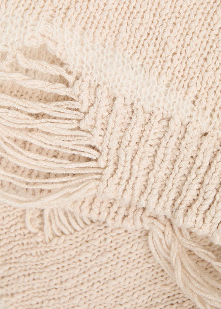 Our Legacy Popover Roundneck Striped Distressed Cotton-blend Jumper - 5