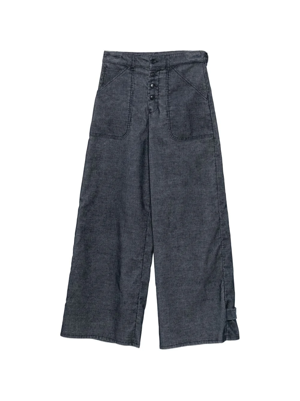 pinstriped button-fly trousers - 1