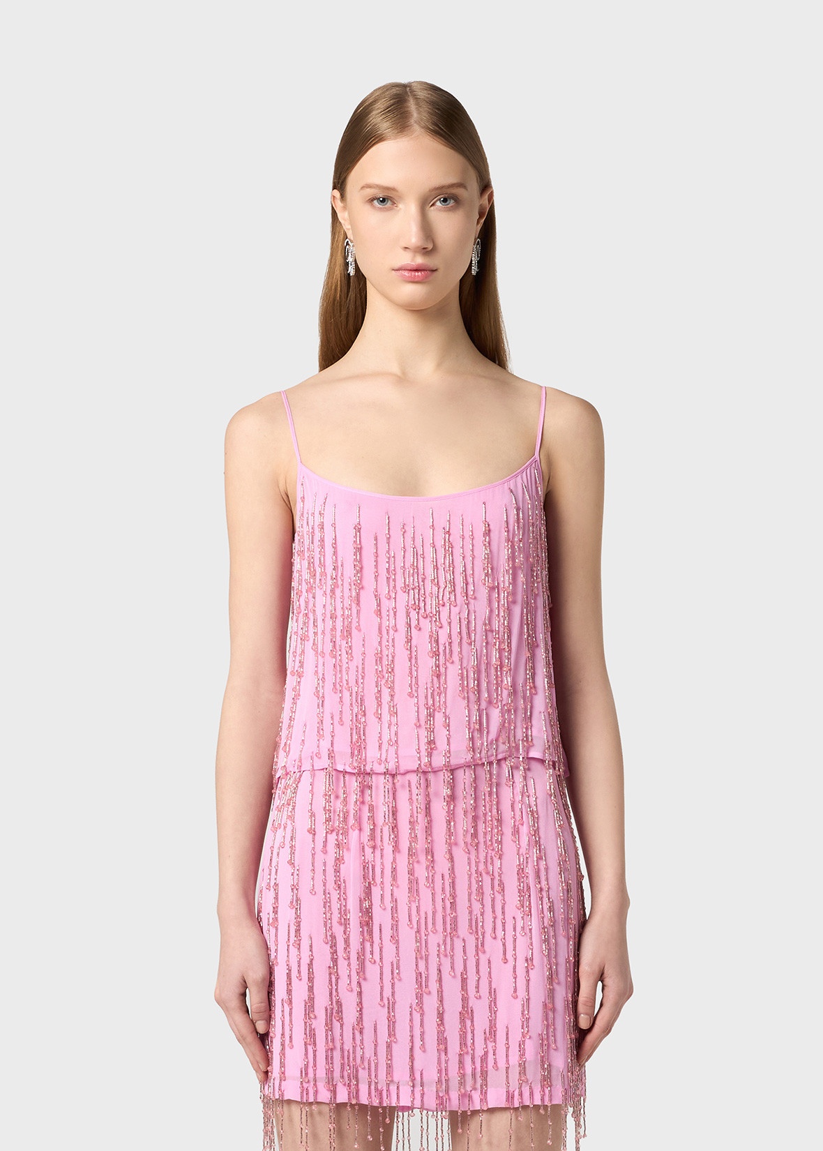 GEORGETTE TOP WITH BEADED EMBROIDERY - 3